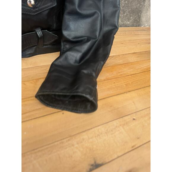 Vintage Italian Leather Motorcycle Jacket  Ladies Size Medium - Picture 3 of 8